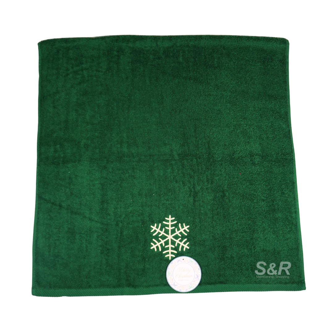 Caressa Green Snowflake 100% Cotton Bath Towel 27 x 54 in